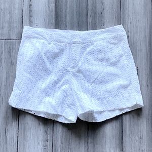 Banana Republic White Patterned Shorts
